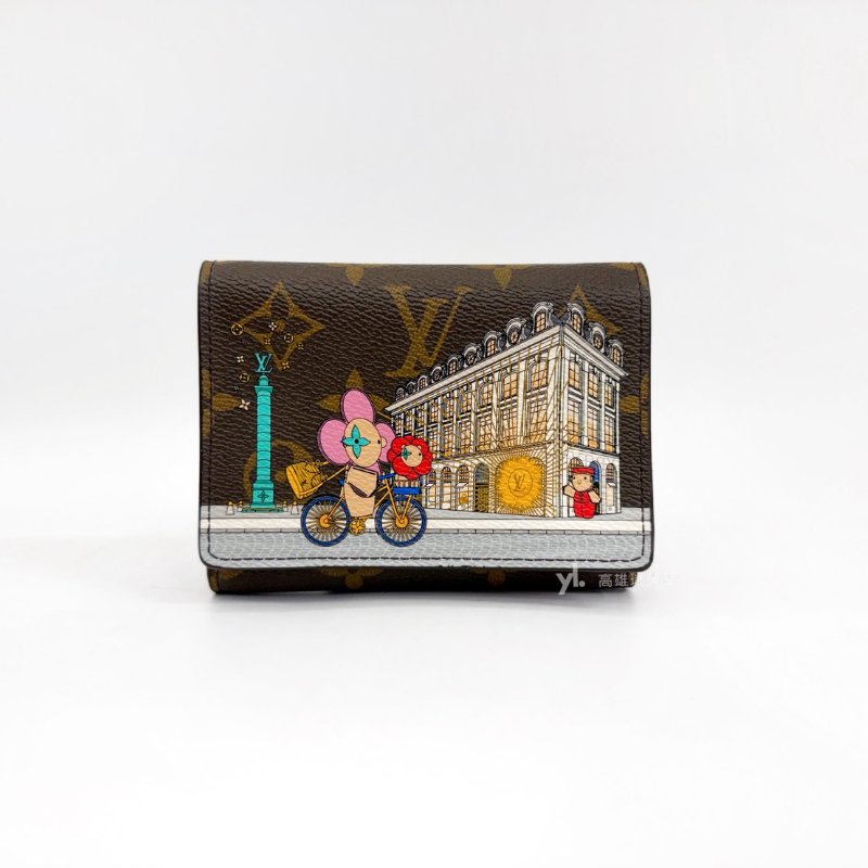 ❣LV 原花Victorine金釦paris吉祥物Vivienne三折短夾-0