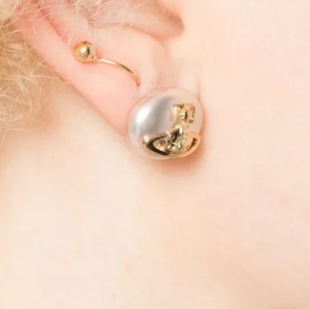 VIVIENNE WESTWOOD Lavinia Faux Pearl-Embellished Stud 耳環-1