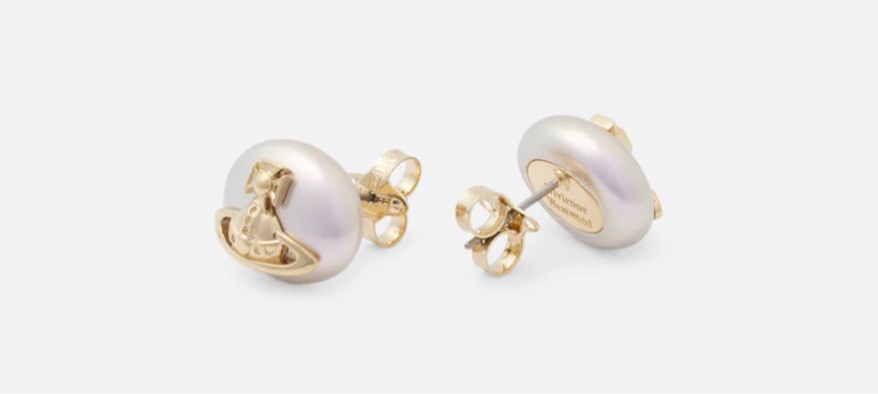 VIVIENNE WESTWOOD Lavinia Faux Pearl-Embellished Stud 耳環-4