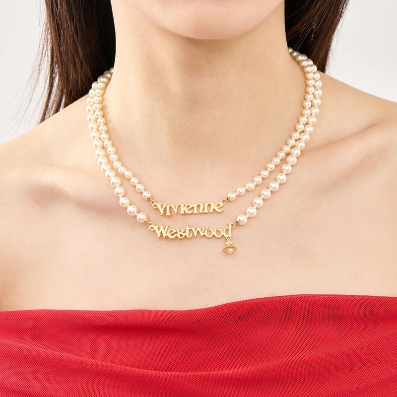 Vivienne Westwood Amelia Necklace|珍珠雙鏈-4