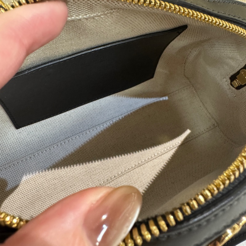 Gucci 黑金牛皮波士頓包 雙背帶 近全新-7