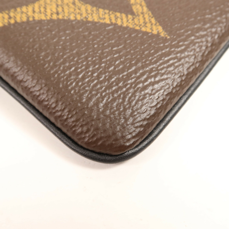 LOUIS VUITTON Monogram Reverse Pochette Trio金扣手拿包-10