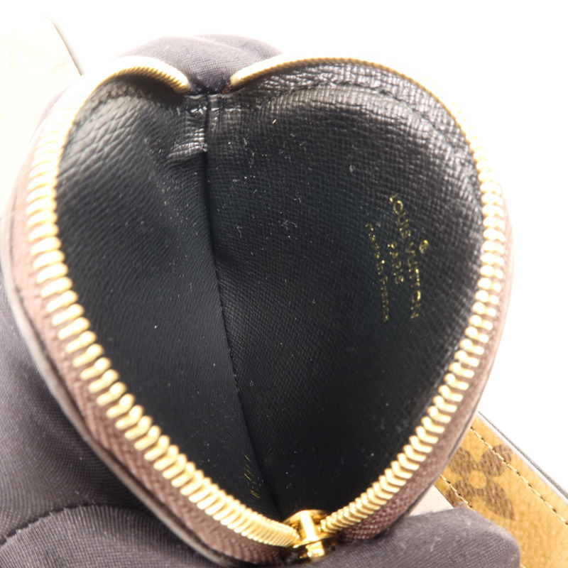 LOUIS VUITTON Monogram Reverse Pochette Trio金扣手拿包-13