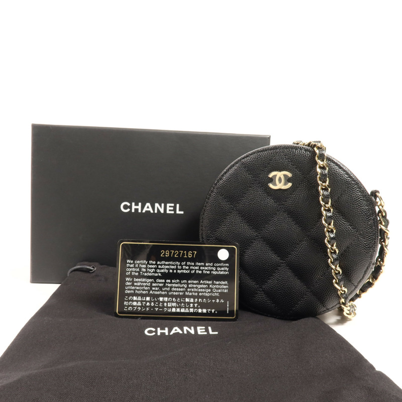 CHANEL 牛皮皮革Shoulder Bag金扣鏈帶肩背袋-13