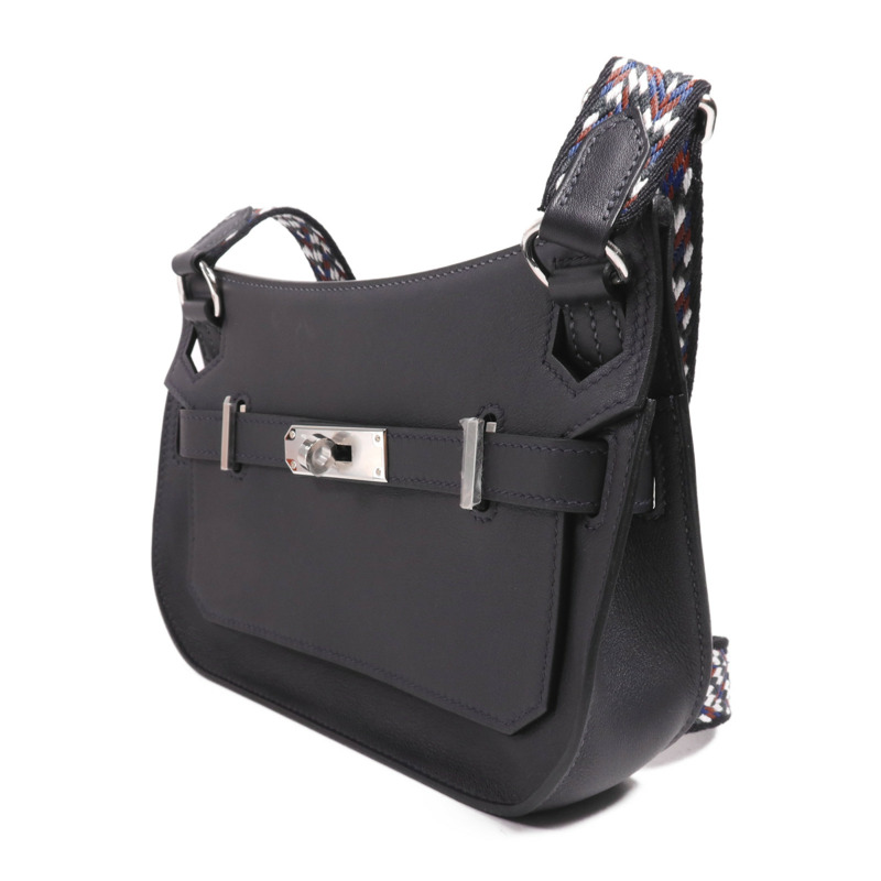 HERMES Swift皮革Mini Jypsiere銀扣肩背袋Caban-2