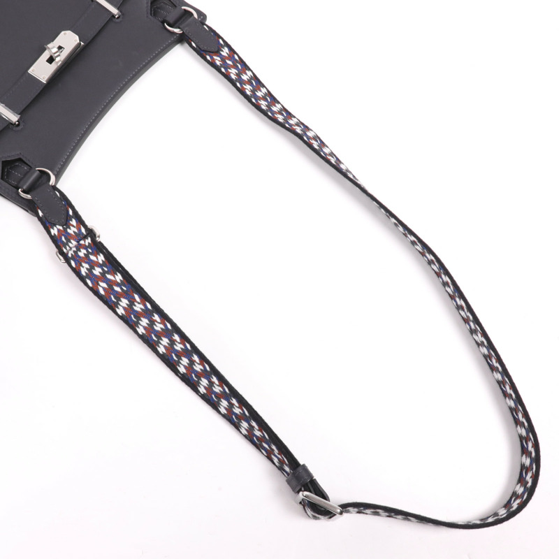 HERMES Swift皮革Mini Jypsiere銀扣肩背袋Caban-4