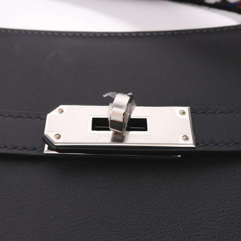 HERMES Swift皮革Mini Jypsiere銀扣肩背袋Caban-5