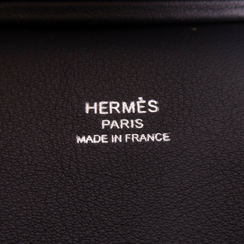 HERMES Swift皮革Mini Jypsiere銀扣肩背袋Caban-7