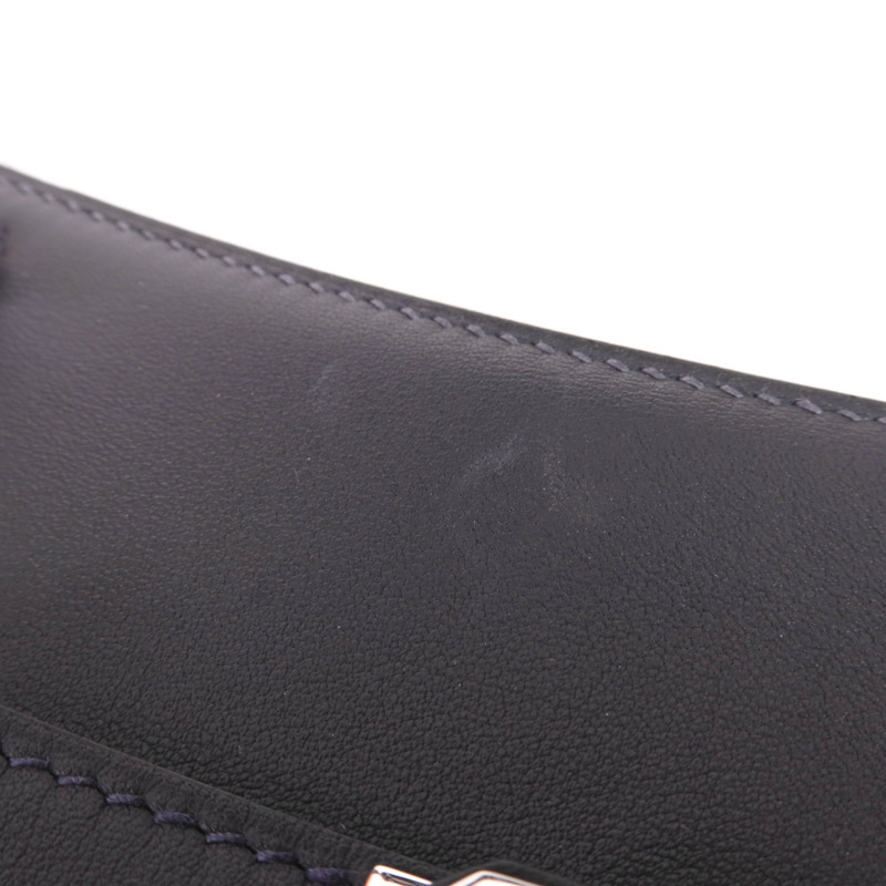 HERMES Swift皮革Mini Jypsiere銀扣肩背袋Caban-14