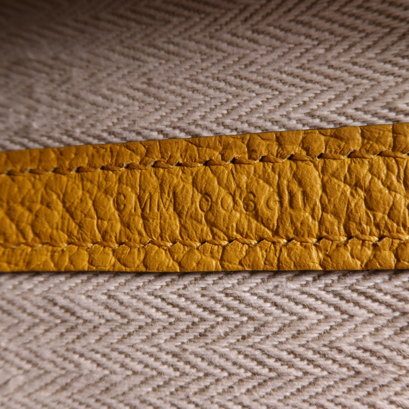 HERMES Country皮革Garden Party PM銀扣手挽袋Jaune Ambre-12