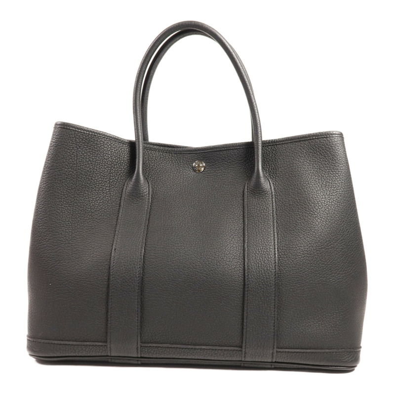 HERMES Negonda皮革GardenParty PM銀扣手挽袋-0