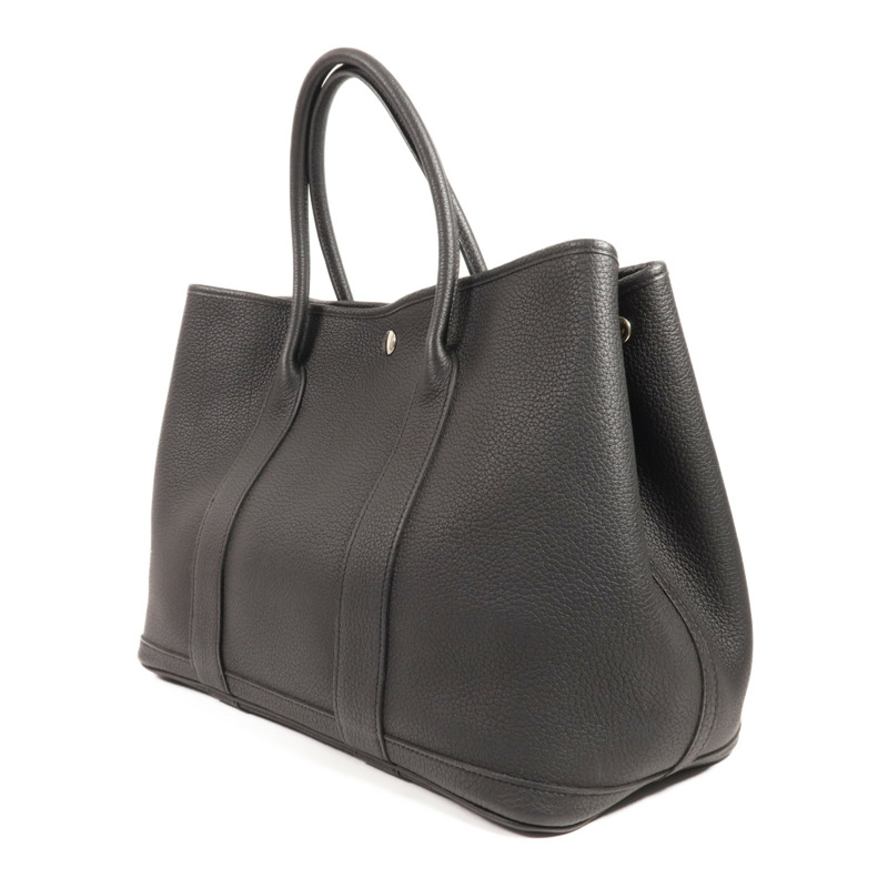 HERMES Negonda皮革GardenParty PM銀扣手挽袋-2