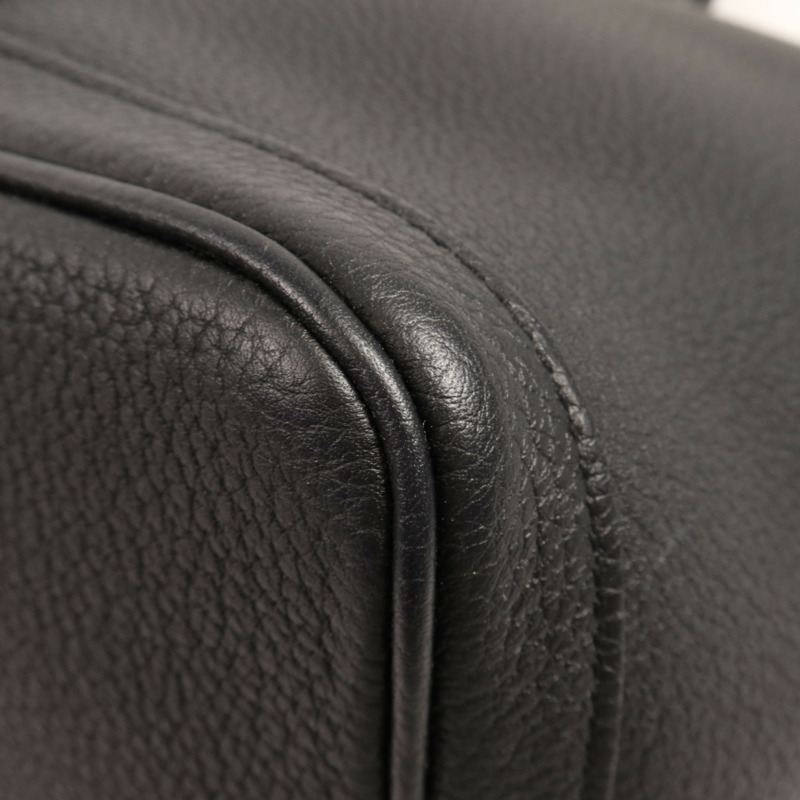 HERMES Negonda皮革GardenParty PM銀扣手挽袋-5