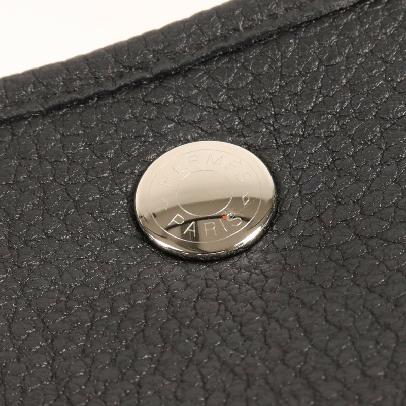 HERMES Negonda皮革GardenParty PM銀扣手挽袋-9