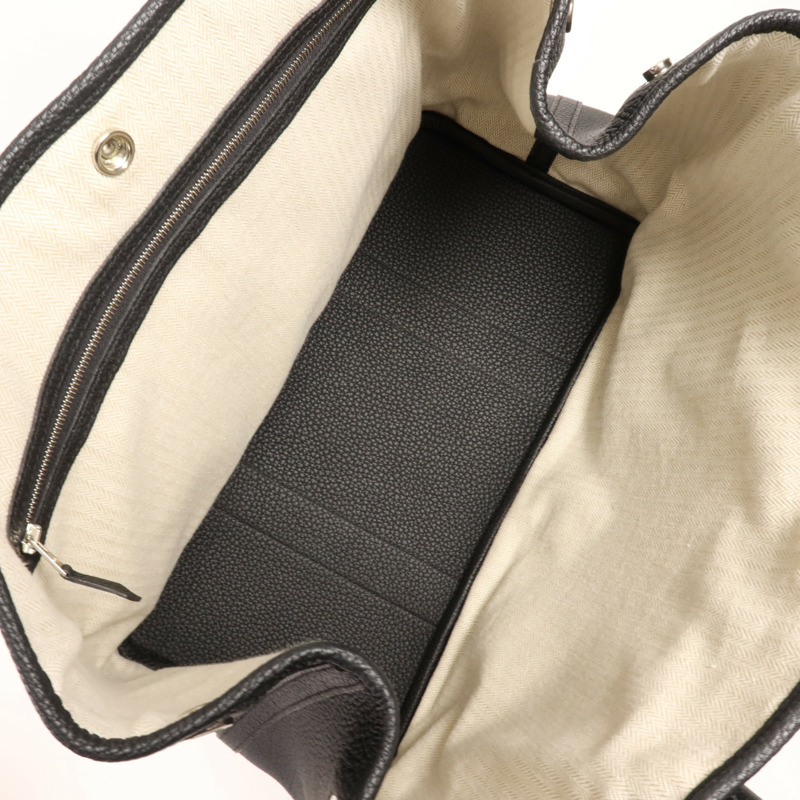 HERMES Negonda皮革GardenParty PM銀扣手挽袋-10