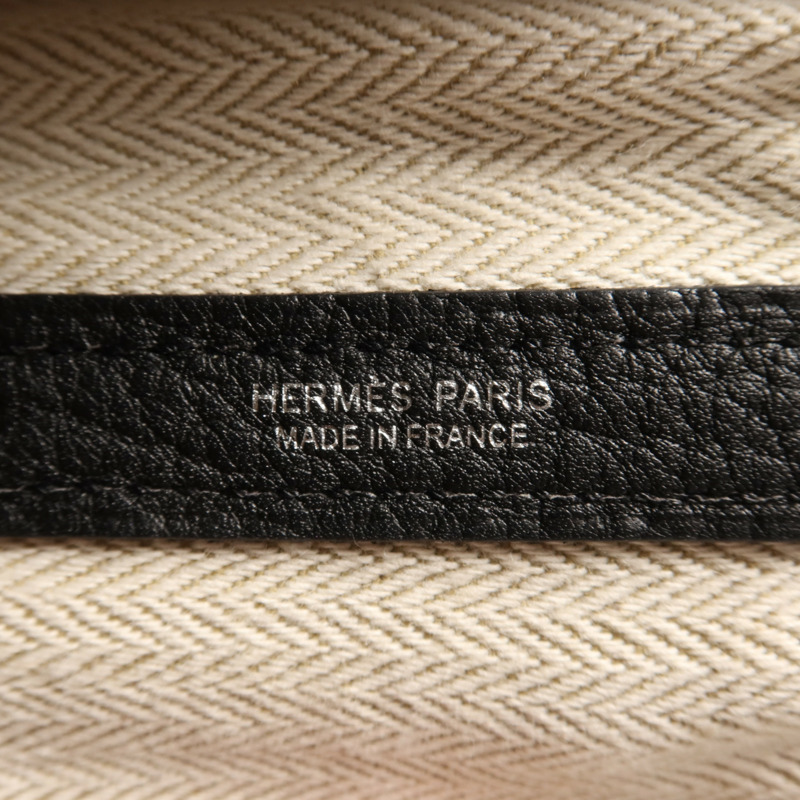 HERMES Negonda皮革GardenParty PM銀扣手挽袋-11