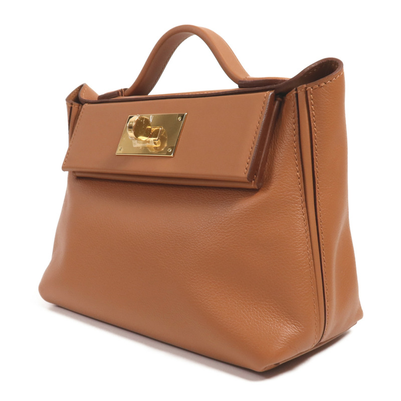 HERMES Evercolor皮革24/24 Mini金扣手挽肩背兩用袋-2