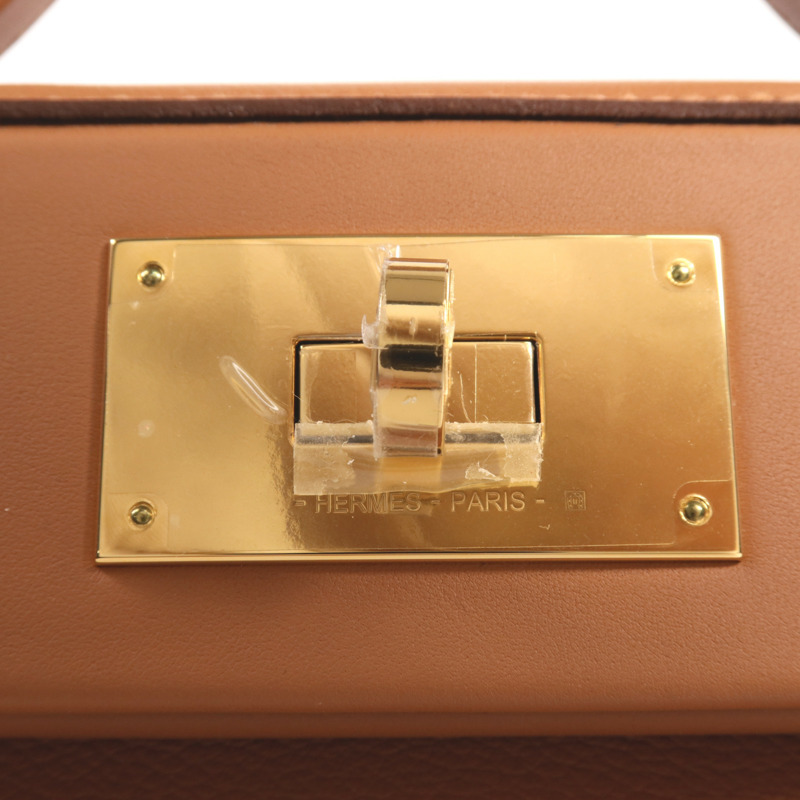 HERMES Evercolor皮革24/24 Mini金扣手挽肩背兩用袋-9