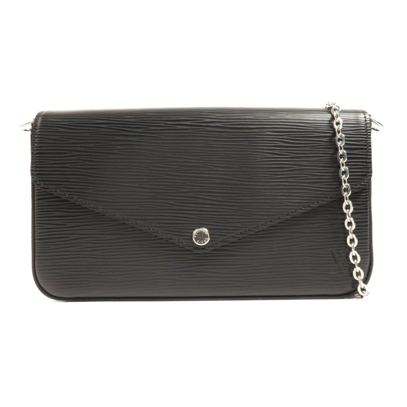 LOUIS VUITTON Epi Pochette Felicie銀扣鏈帶肩背袋-0