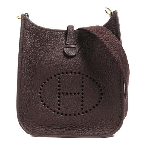 HERMES Clemence皮革Evelyne TPM金扣肩背袋