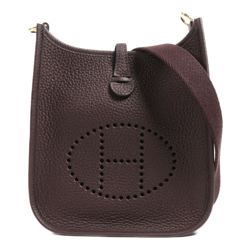 HERMES Clemence皮革Evelyne TPM金扣肩背袋-0