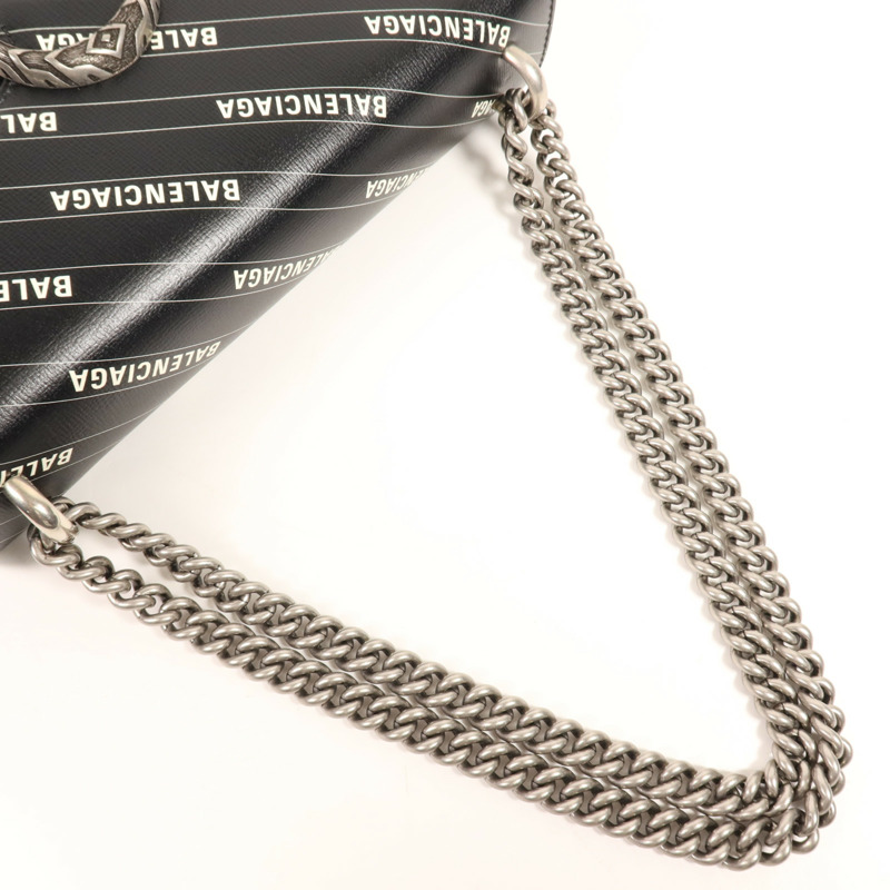 GUCCI 牛皮皮革Gucci x Balenciaga Shoulder Bag銀扣肩背袋-4