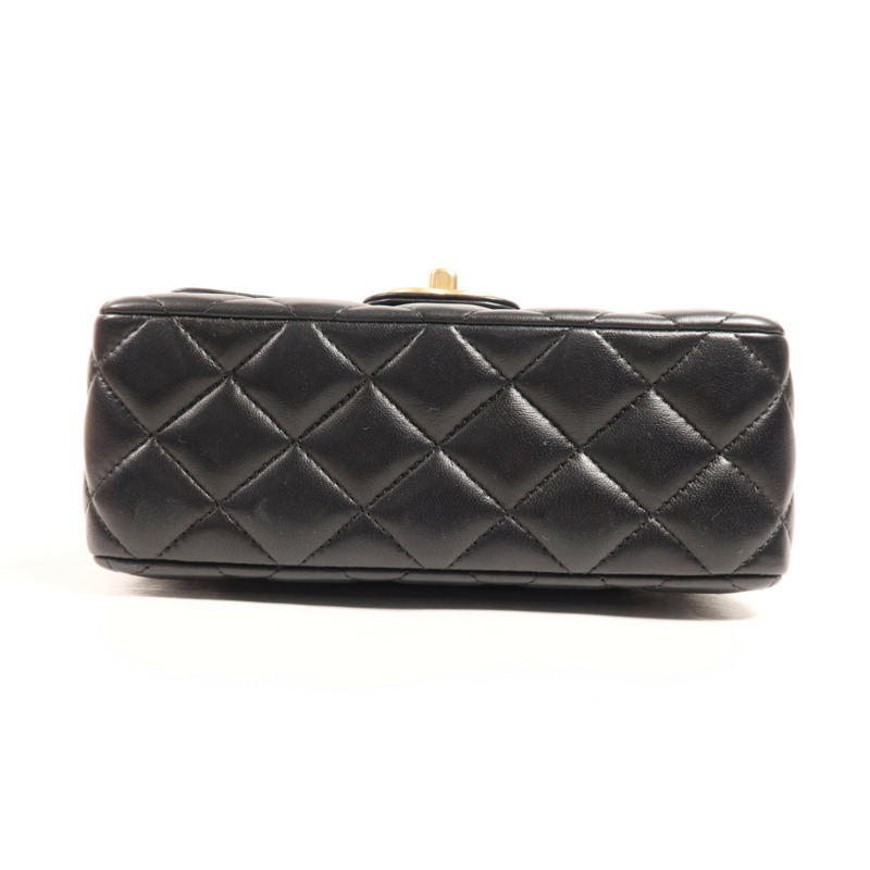 CHANEL 羊皮皮革Chain Shoulder金扣鏈帶肩背袋-3