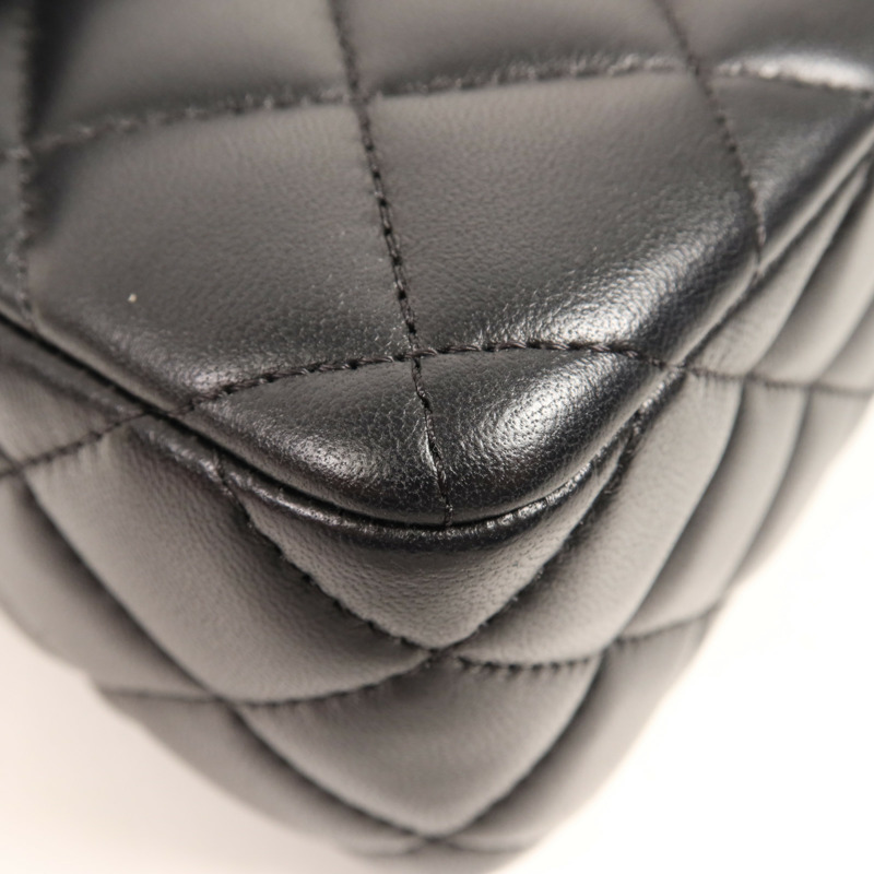 CHANEL 羊皮皮革Chain Shoulder金扣鏈帶肩背袋-6