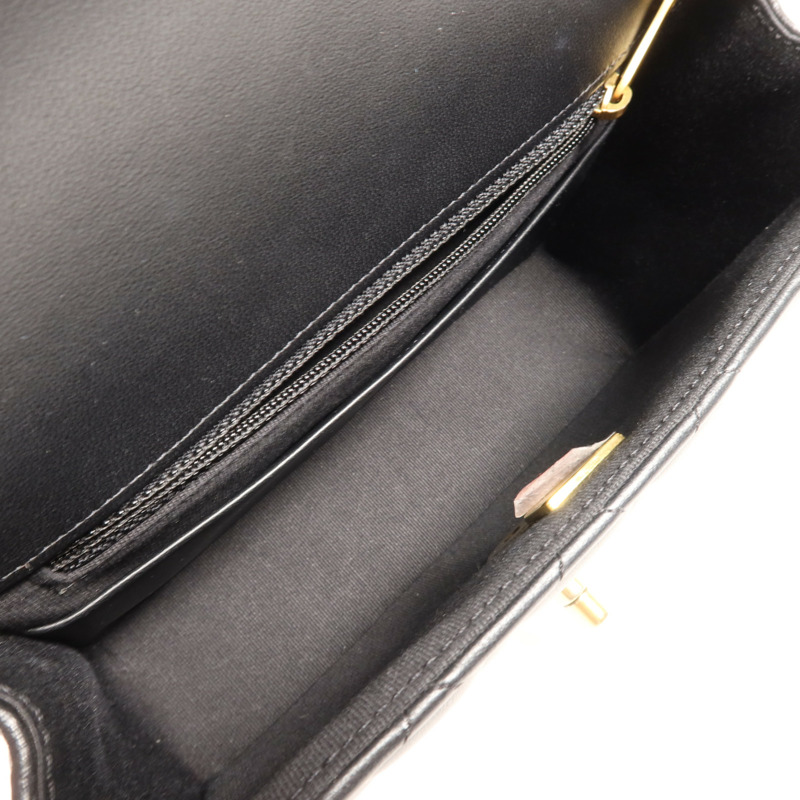 CHANEL 羊皮皮革Chain Shoulder金扣鏈帶肩背袋-9