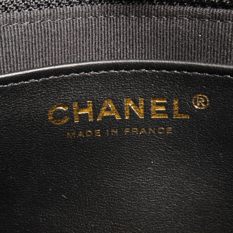 CHANEL 羊皮皮革Chain Shoulder金扣鏈帶肩背袋-10