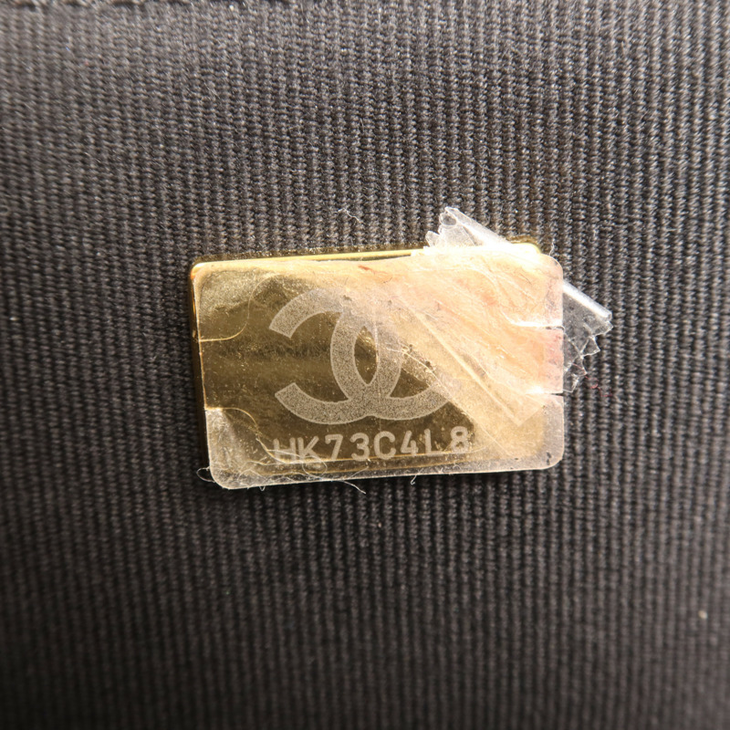 CHANEL 羊皮皮革Chain Shoulder金扣鏈帶肩背袋-11