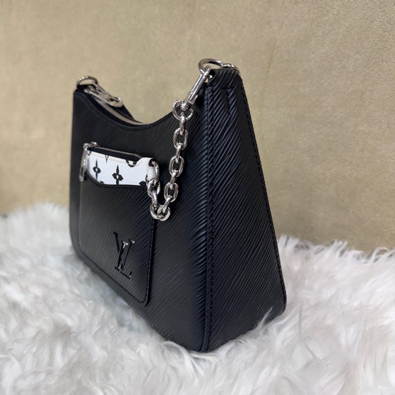 LV Marelle 黑EPI肩斜背包 晶片款-3