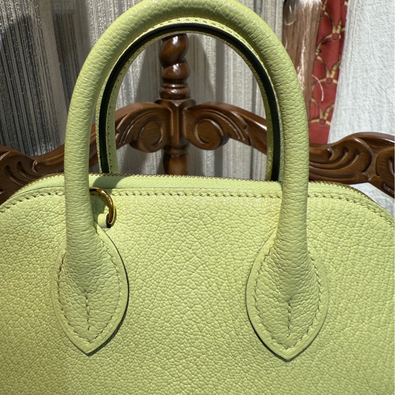 Hermes 爱马仕 bolide 保龄球mini嫩芽绿 手提斜挎包 Z刻-1