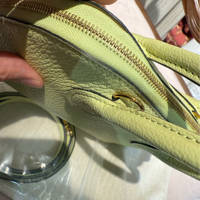 Hermes 爱马仕 bolide 保龄球mini嫩芽绿 手提斜挎包 Z刻-3