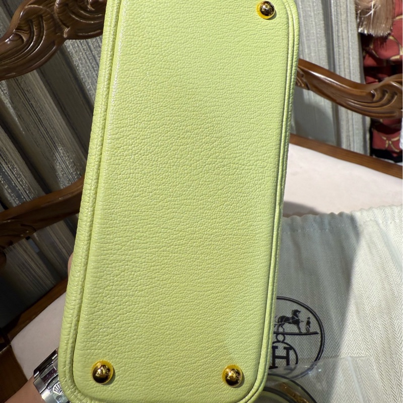 Hermes 爱马仕 bolide 保龄球mini嫩芽绿 手提斜挎包 Z刻-9