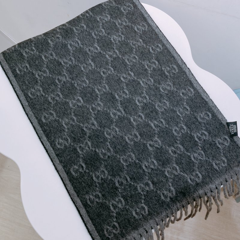 TW4548 Gucci 古馳長款圍巾 Sherry Line GG Logo Scarf 75% Wool x 25% Slik-8