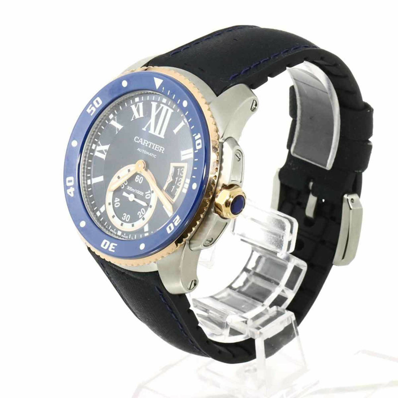 卡地亞 Calibre Diver 雙色男士腕錶 W2CA0008 18K 玫瑰金自動上鍊-1