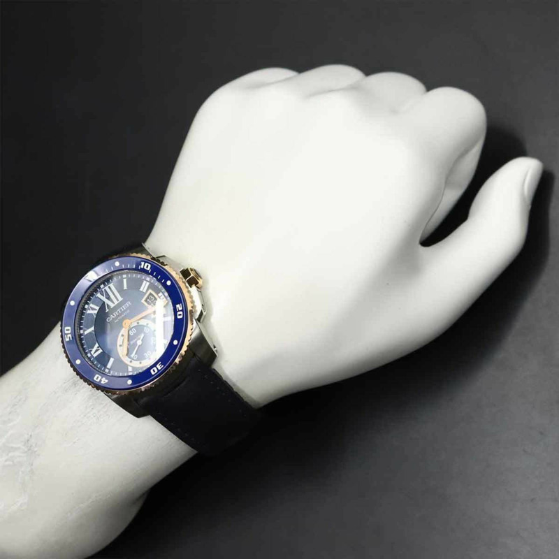 卡地亞 Calibre Diver 雙色男士腕錶 W2CA0008 18K 玫瑰金自動上鍊-2