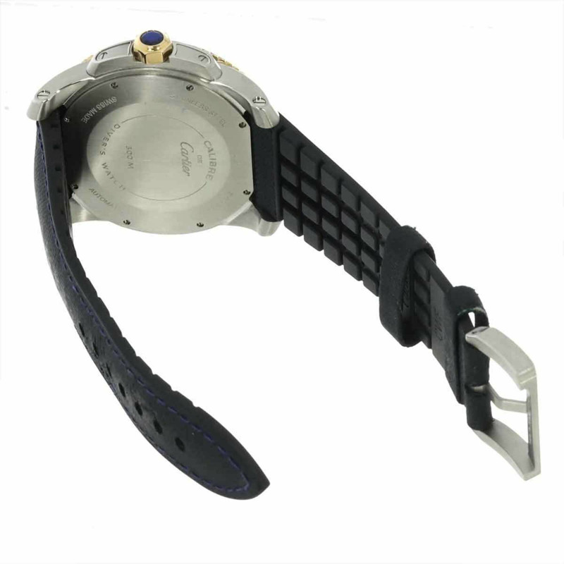 卡地亞 Calibre Diver 雙色男士腕錶 W2CA0008 18K 玫瑰金自動上鍊-3