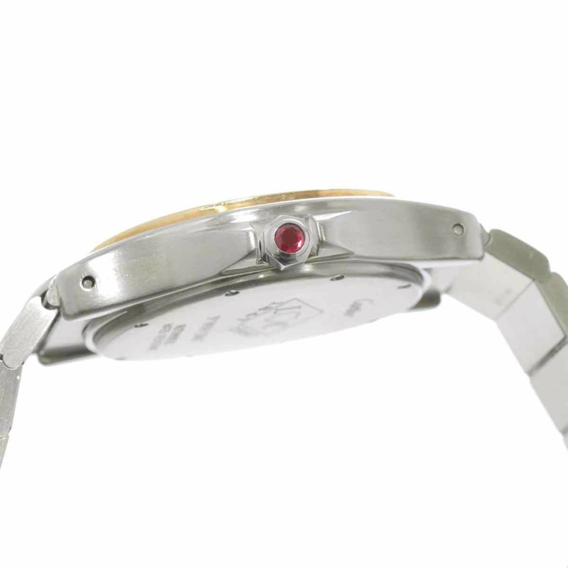 卡地亞山度士圓形GMT雙色腕錶W20038R3 150週年紀念款 男士銀/黃金自動腕錶-4