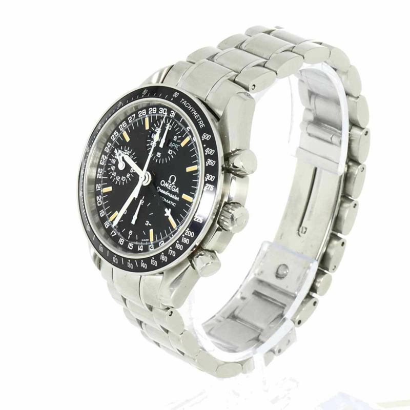 歐米茄超霸系列馬克40宇宙三曆3520 50男士腕錶黑色自動上鍊-1