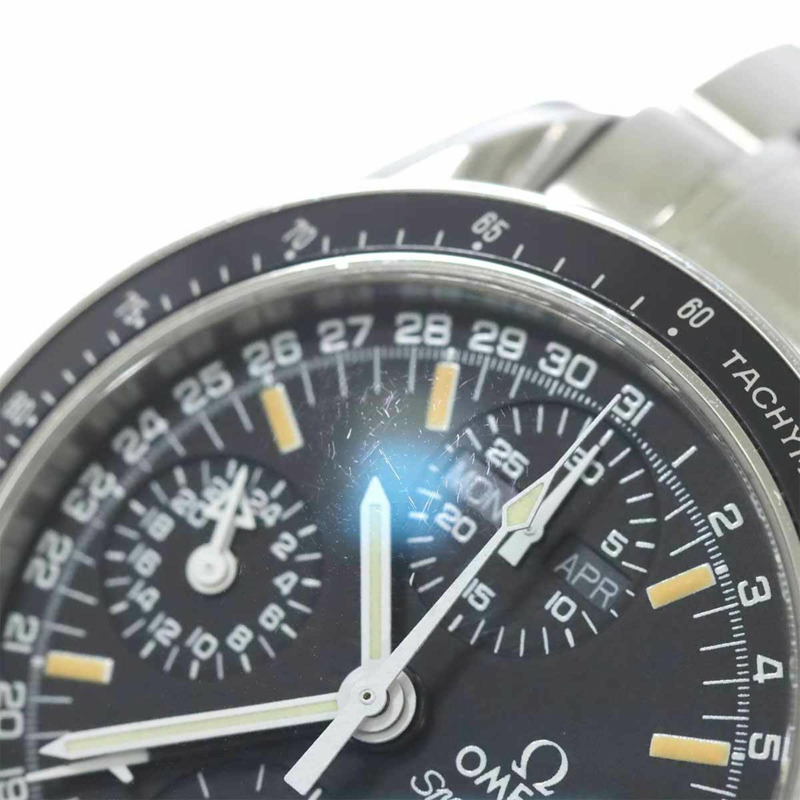 歐米茄超霸系列馬克40宇宙三曆3520 50男士腕錶黑色自動上鍊-6