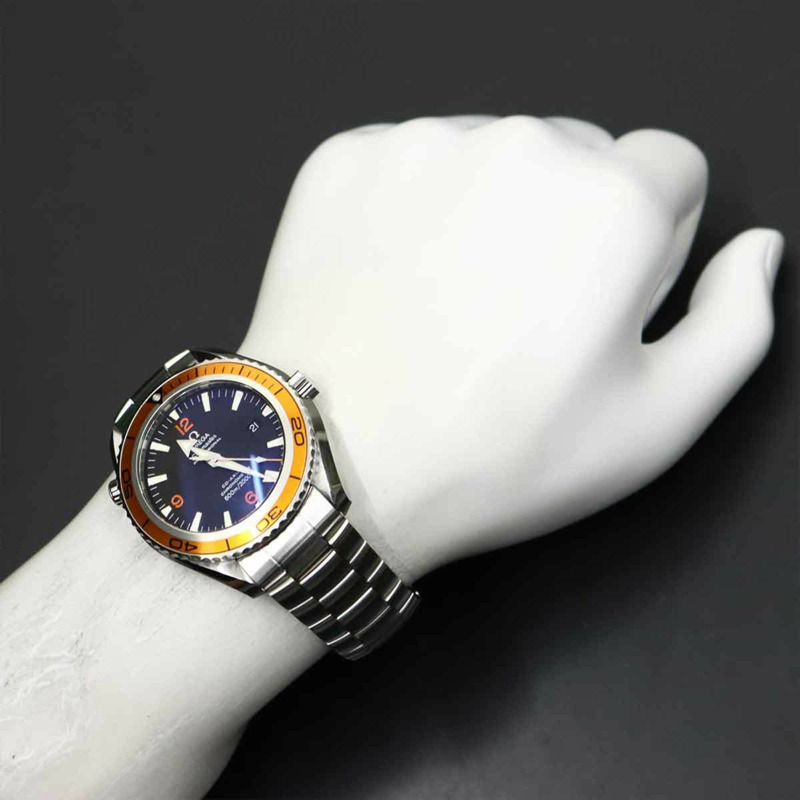 歐米茄海馬系列海洋宇宙同軸天文台認證腕錶，防水600米，型號2208 50，男士腕錶，附日期顯示，黑色，自動機械錶-3