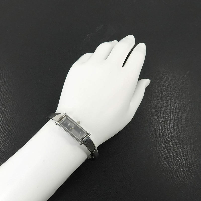 Gucci 1500L 手鐲腕錶 YA015532 女士灰色石英錶-3