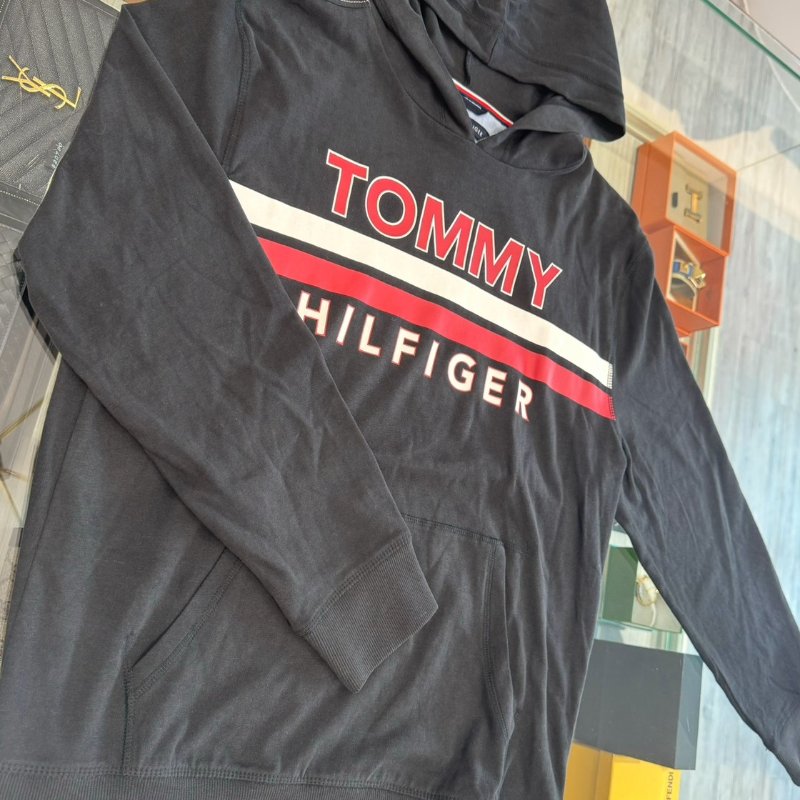 *SHIHNA名牌精品*Tommy Hilfiger 男款黑色連帽衫-3