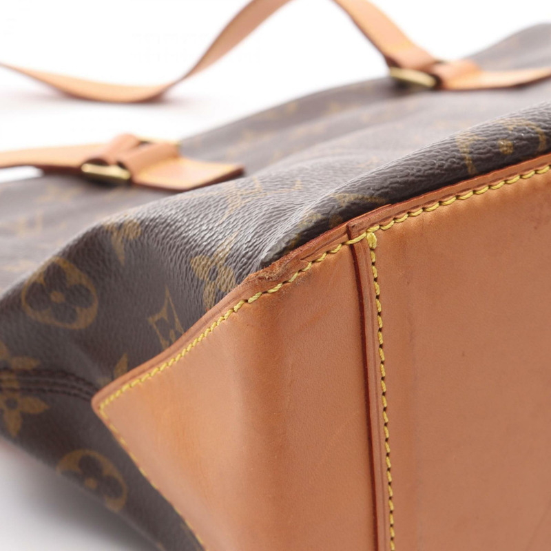 路易威登 Cabas Piano Monogram 單肩包,塗層帆布和皮革,棕色,M51148-9