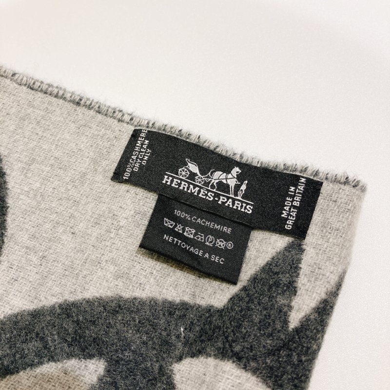 TW4555 Hermes 愛馬仕 100%Casheme 羊絨 長款圍巾 Boucles ET Camails Muffler Scarf 30 x 140cm-9