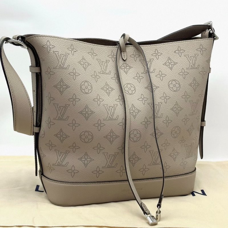 LV 大象灰FLORE水桶肩背包 芯片款 26*28*11.5 98新配件塵袋-4