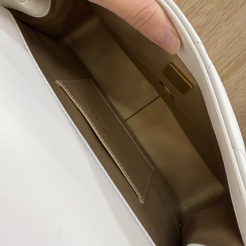 Chanel 白羊皮霧金釦珍珠湯圓20cm斜背包AS4861-12