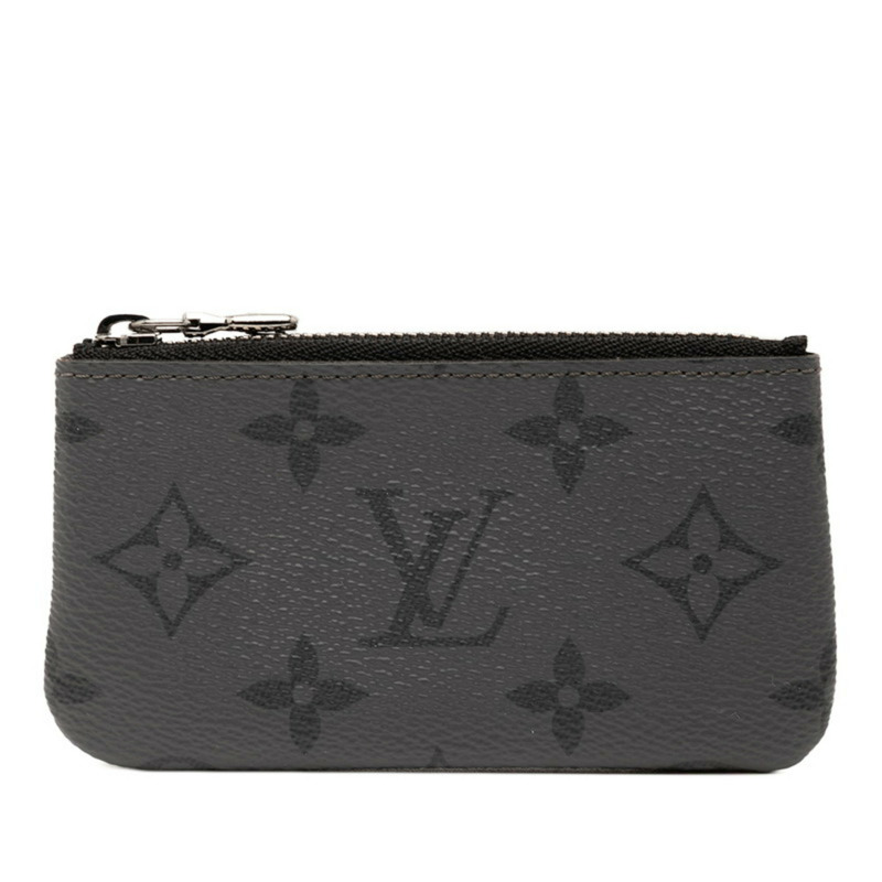 路易威登 Monogram Eclipse Reverse Pochette Clef 皮夾/零皮夾/鑰匙包 M80905 黑色/灰色 男士 LOUIS VUITTON-0